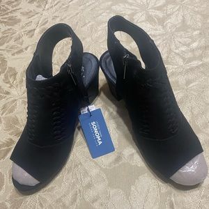 NWT Sonoma Vitalize by Ortholite Black SZ 8W Side zipper